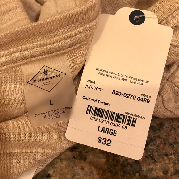 St Johns Bay Sweater NEW Womens Size Large Tan Pullover Light Weight Knit - Picture 4 of 13